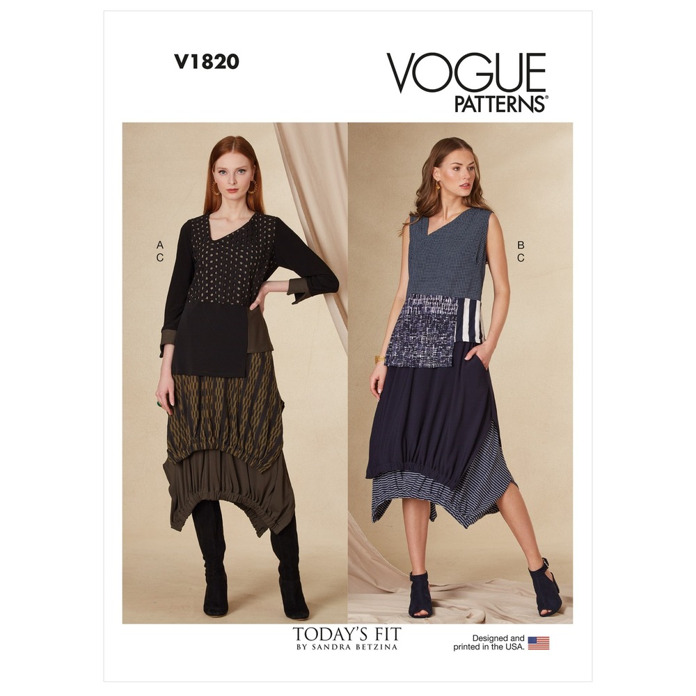 Vogue‎ V1820 Sewing Pattern Women Sizes A-J Top Skirt Sandra Betzina